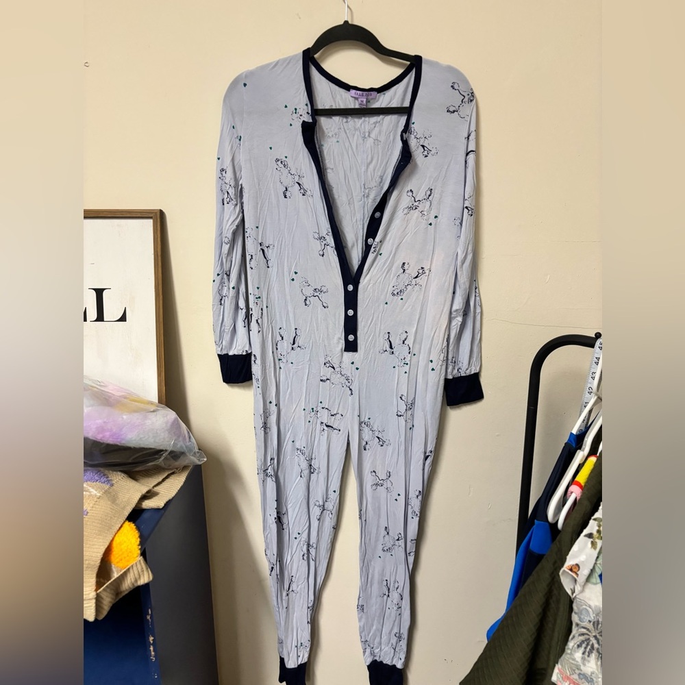 Hale Bob Blue Dog Print Pajama Onesie